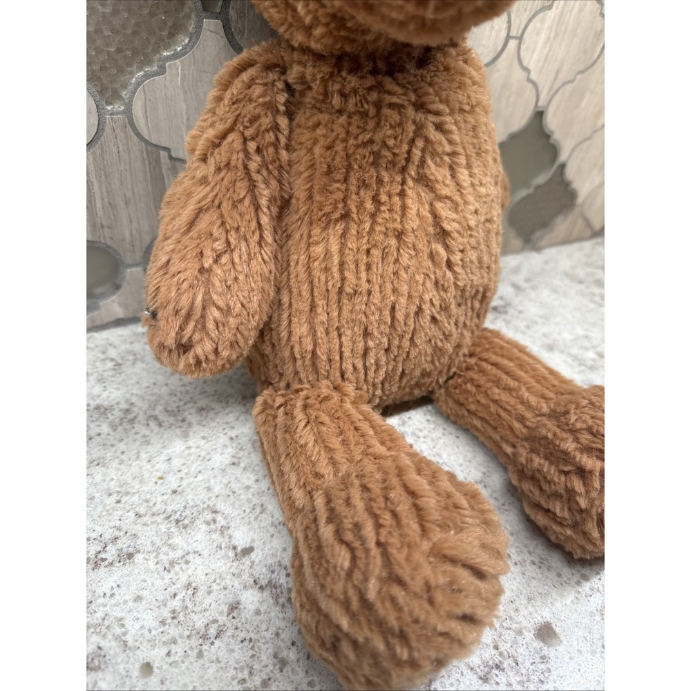 The Manhattan Toy Company Brown Ribbed Spice Teddy Bear Stuffed Animal 14" Plush - Picture 3 of 12